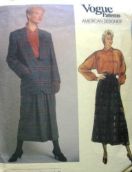 1474  Vogue  PERRY ELLIS LONG A-SKIRT, JACKET, BLOUSE PATTERN 10 or 12 choice